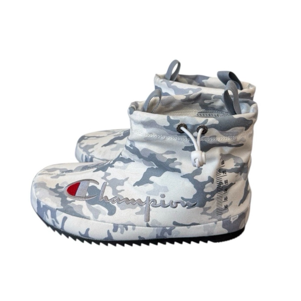 Champion Men's Rally Drizzle Slipper Boots Water-Resistant White Camo Size 8 NEW
